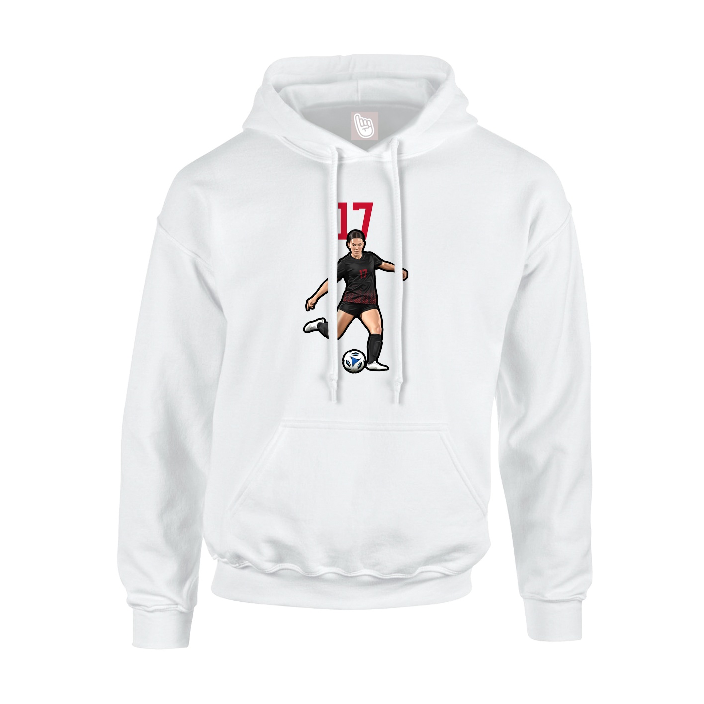 Hoodie — Number Top in White