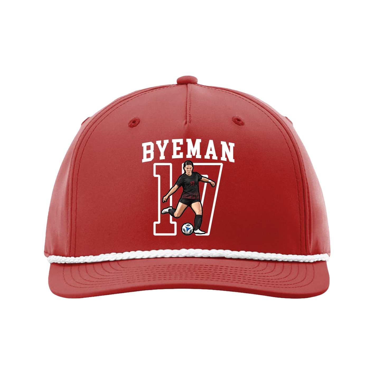 Five-Panel Classic Rope Cap — Shirsey in Red