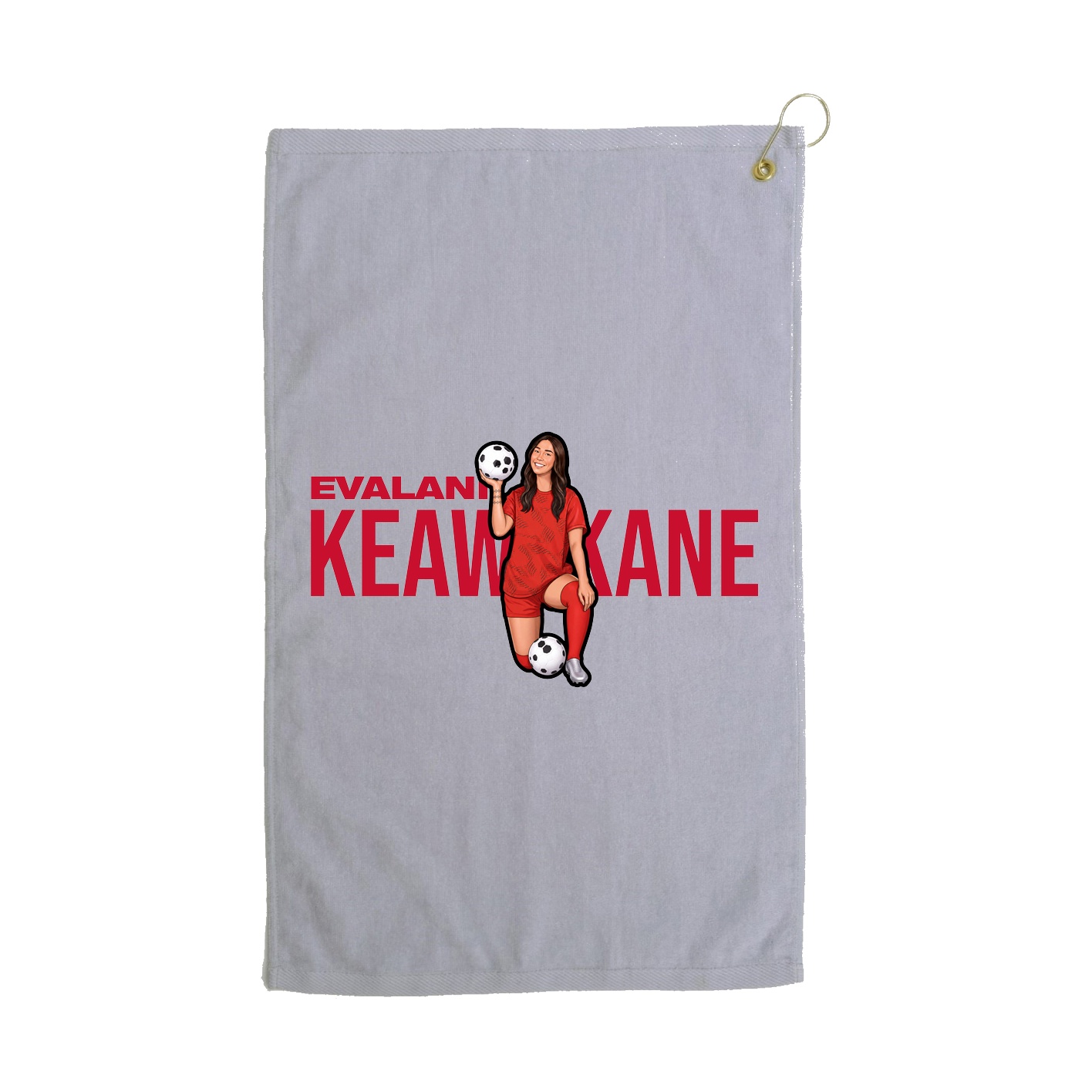 Golf Towel — Player Name in Grey