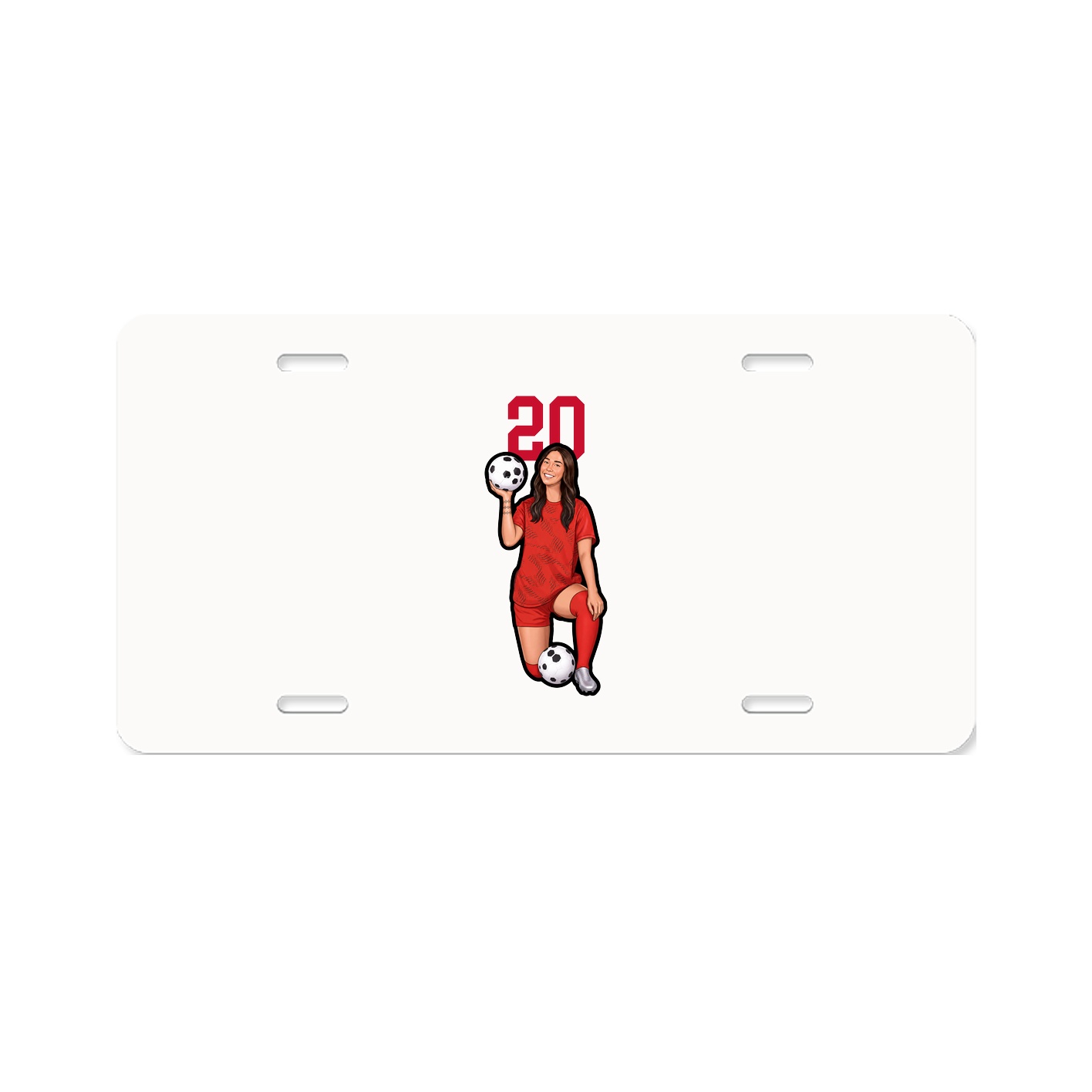 License Plate — Number Top in Classic