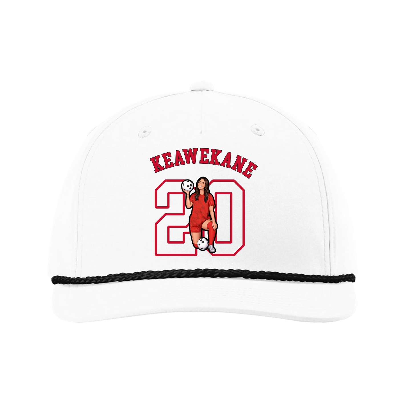 Five-Panel Classic Rope Cap — Shirsey Arch in White