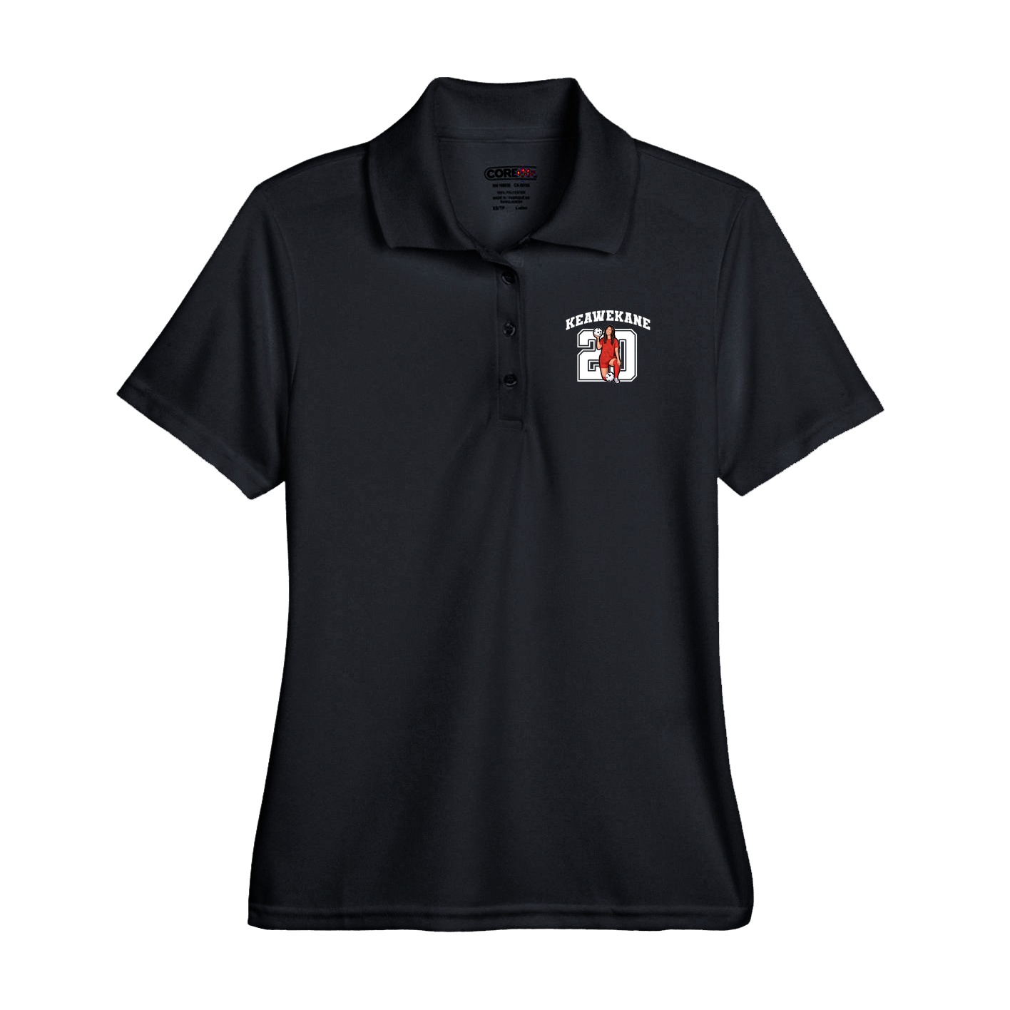 Performance Polo — Number in Black