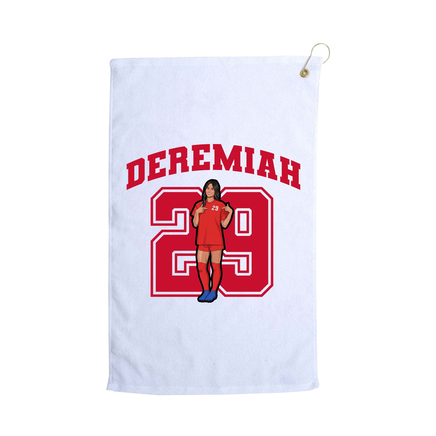 Golf Towel — Number in White
