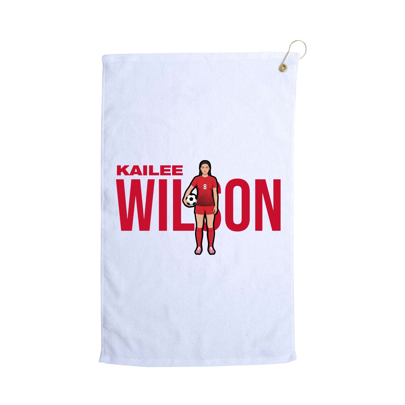Golf Towel — Player Name in White