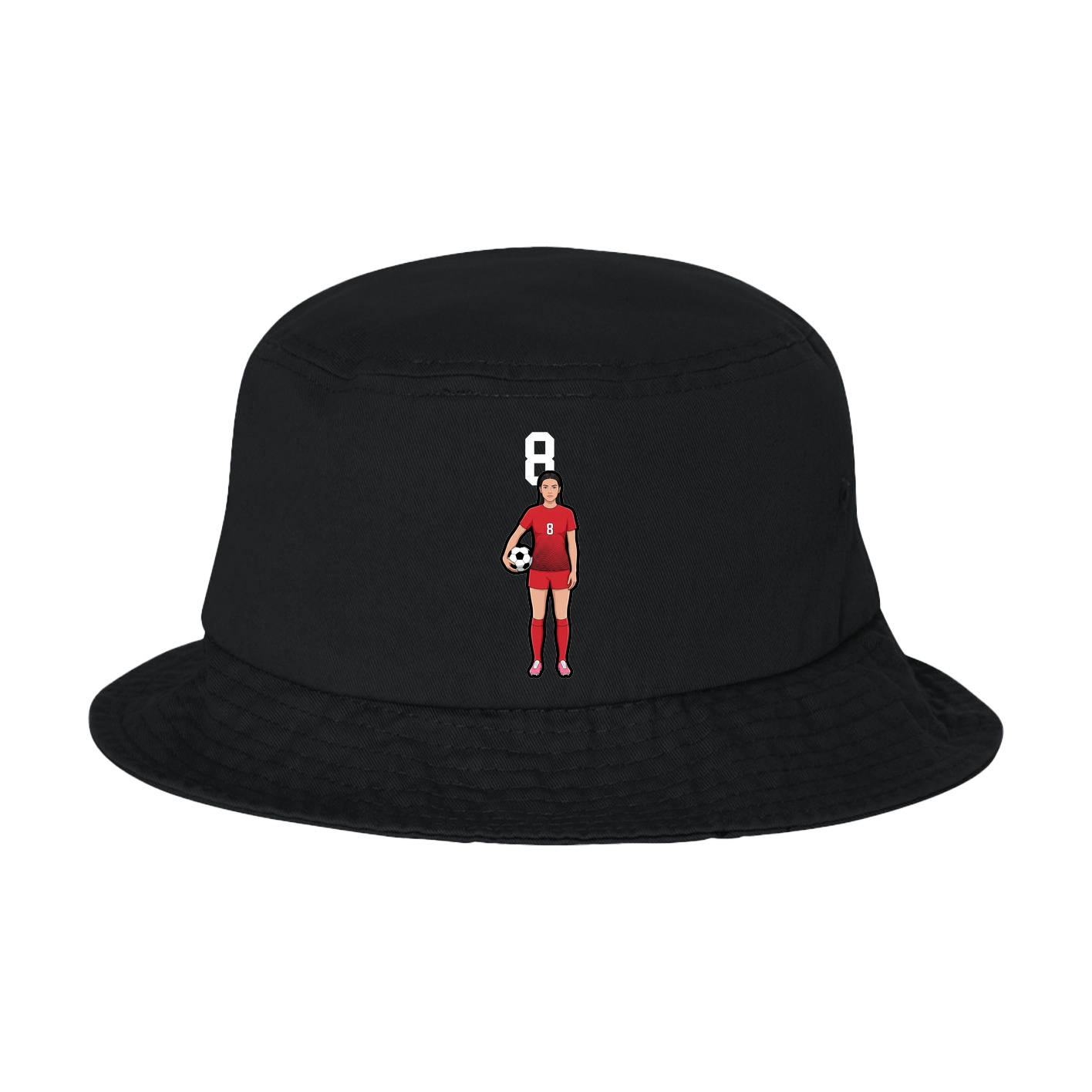 Bucket Cap — Number Top in Black