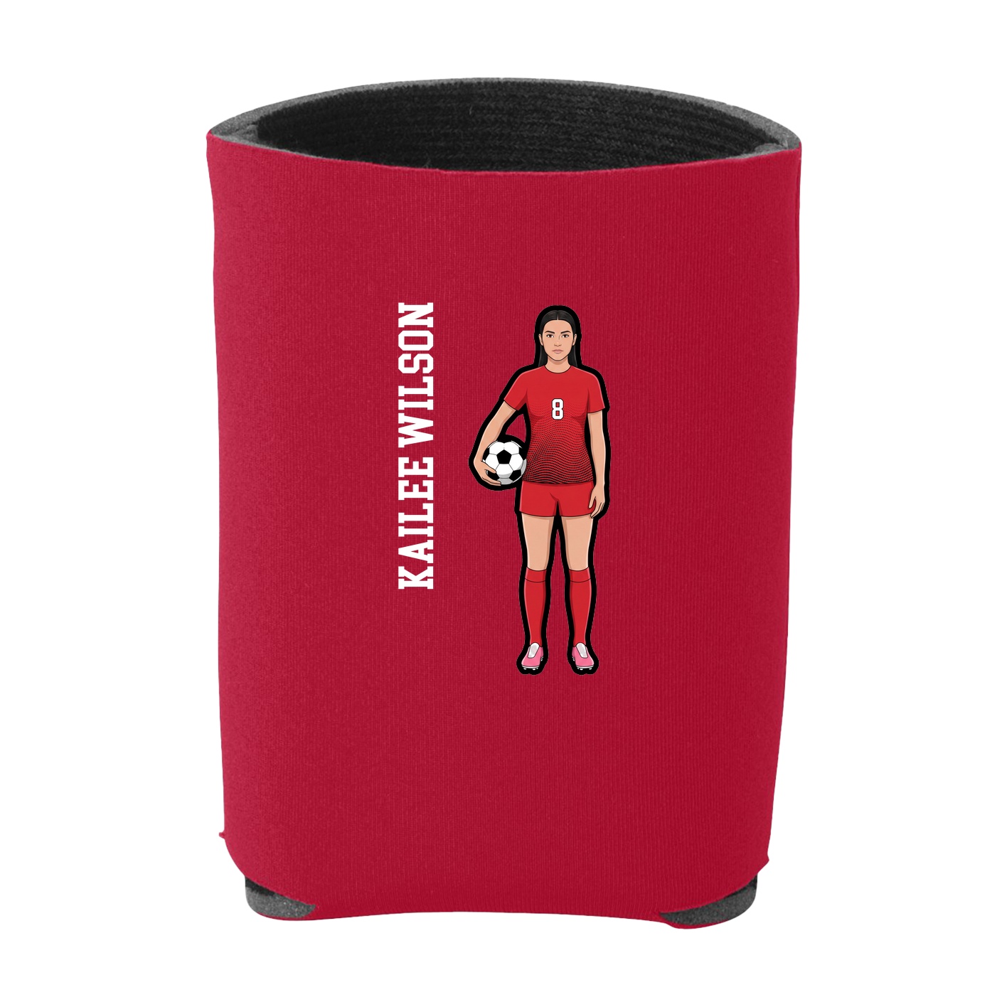 Can Holder — Name Vertical in Red