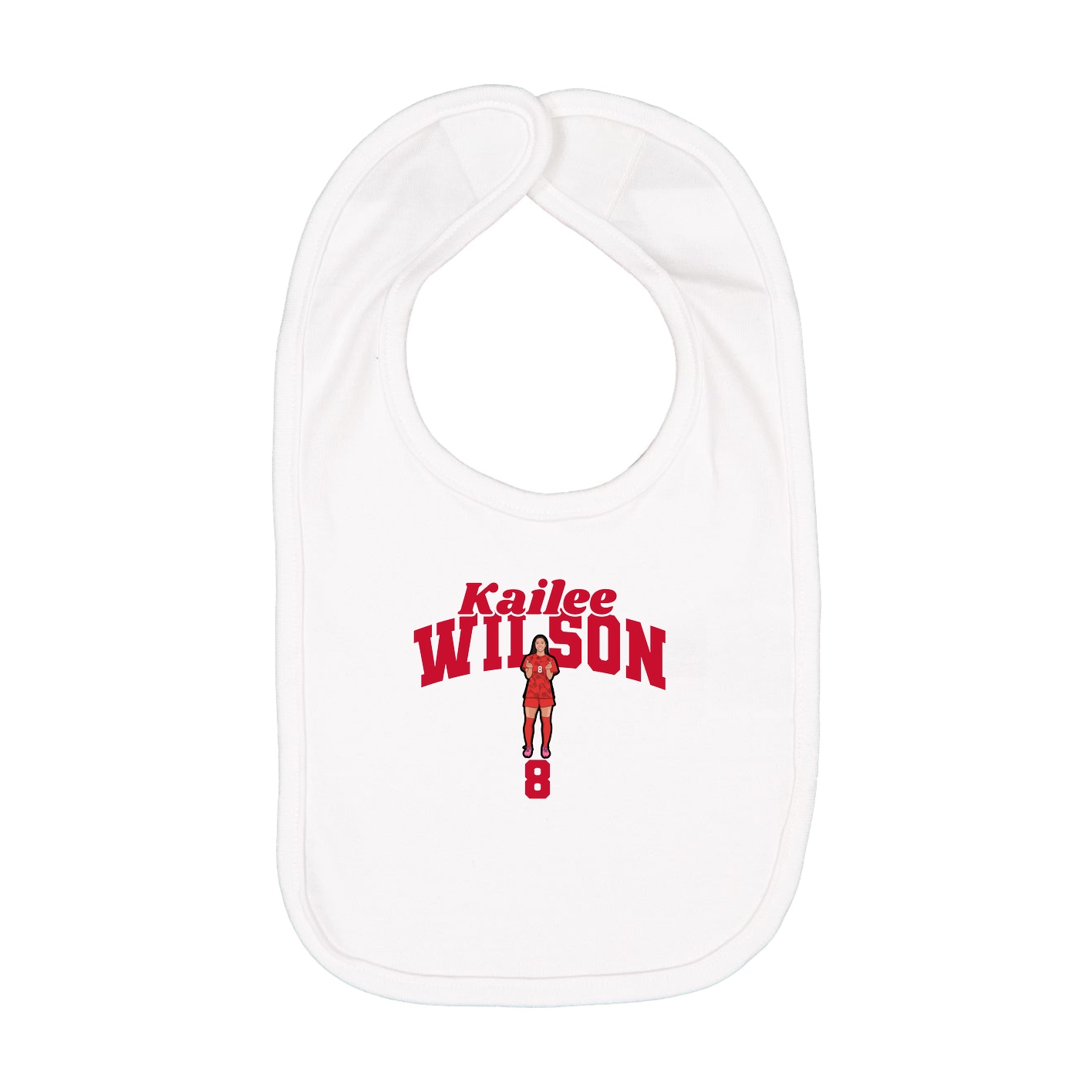 Infant Bib — Signature Arch in White