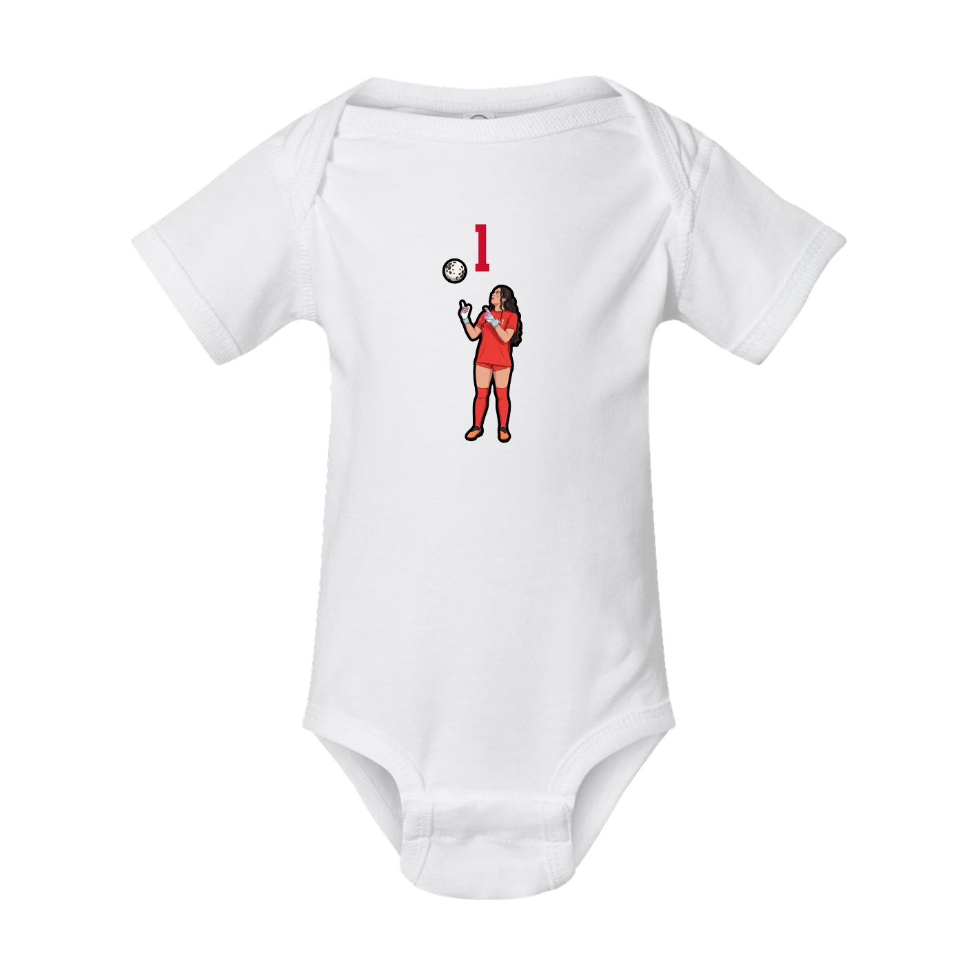 Baby Onesie — Number Top in White
