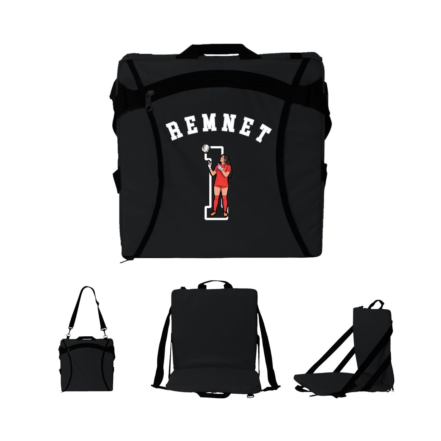 Folding Stadium Seat — Shirsey Arch in Black