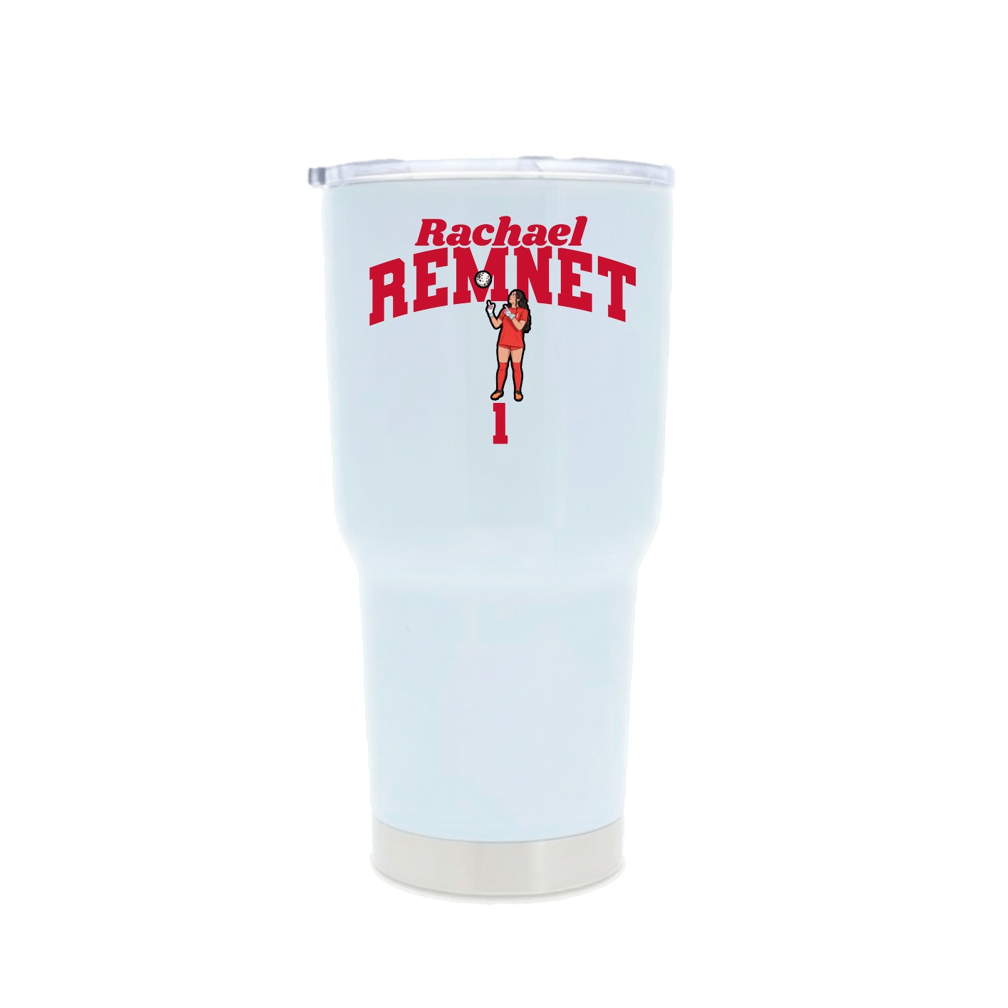 30oz Stainless Steel Tumbler — Signature Arch in White