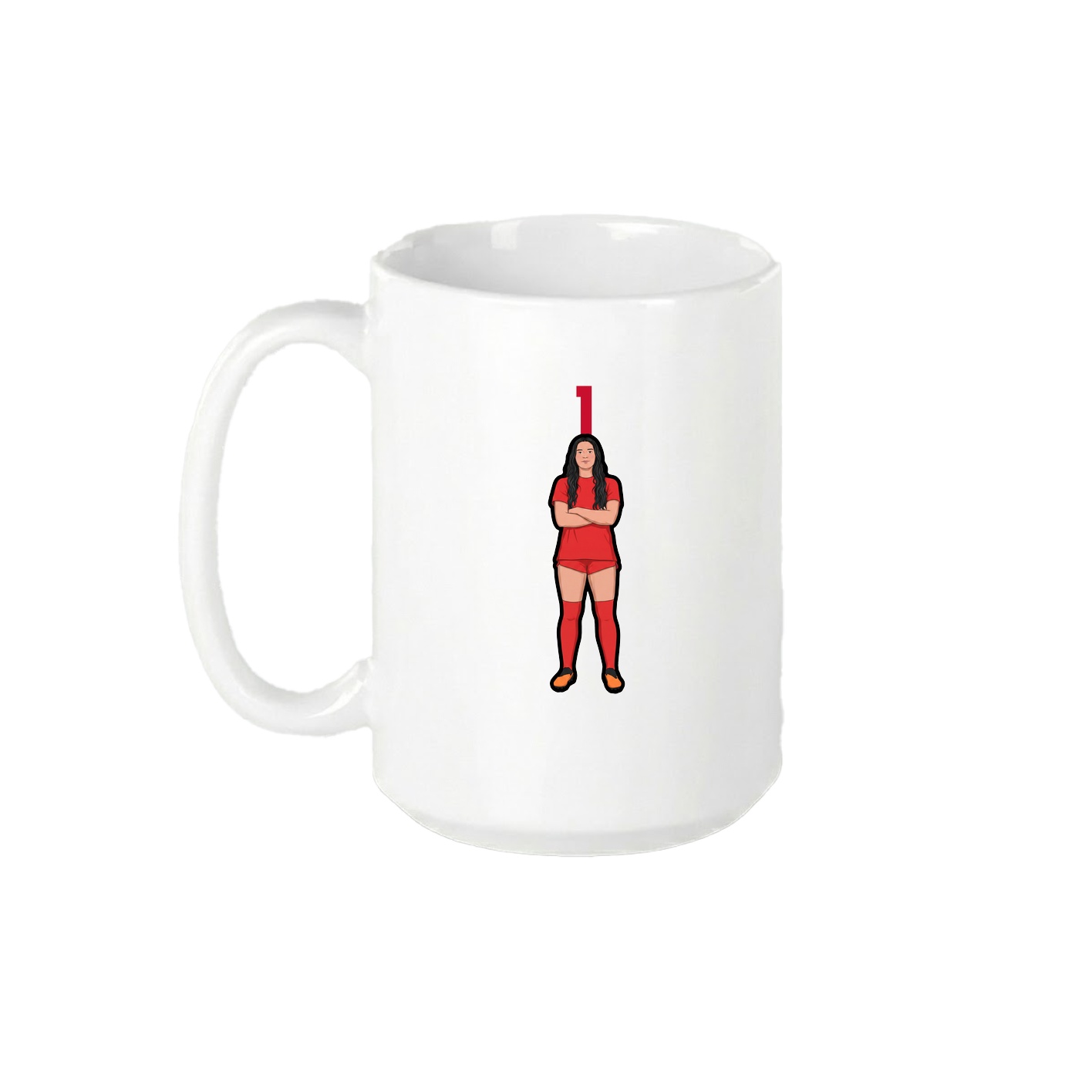 15oz Coffee Mug — Number Top in White