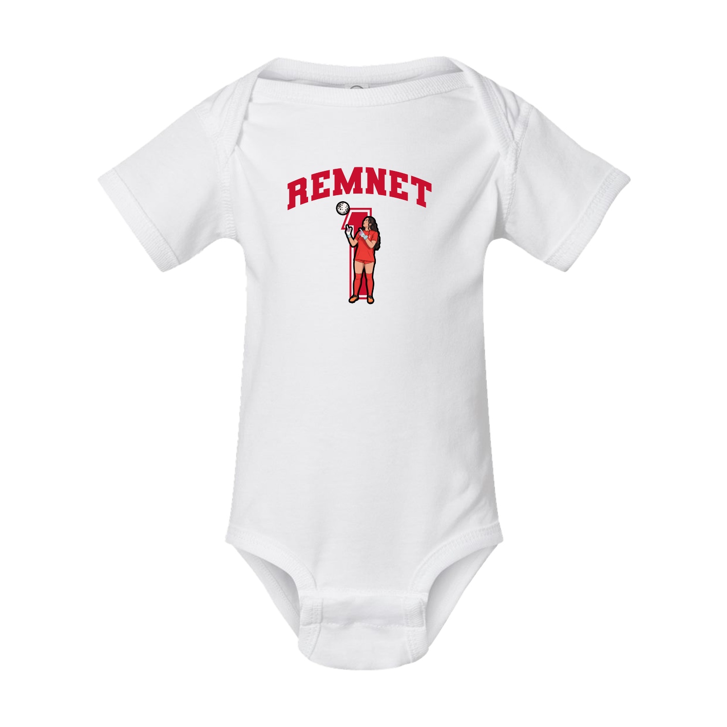 Baby Onesie — Number in White