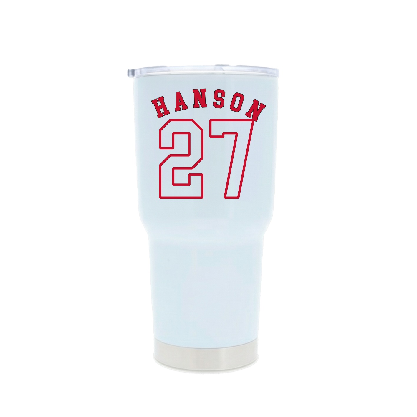 30oz Stainless Steel Tumbler — Shirsey Arch in White