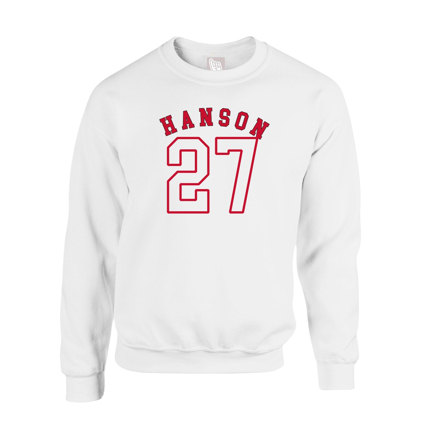 Fleece Crew — Shirsey Arch in White