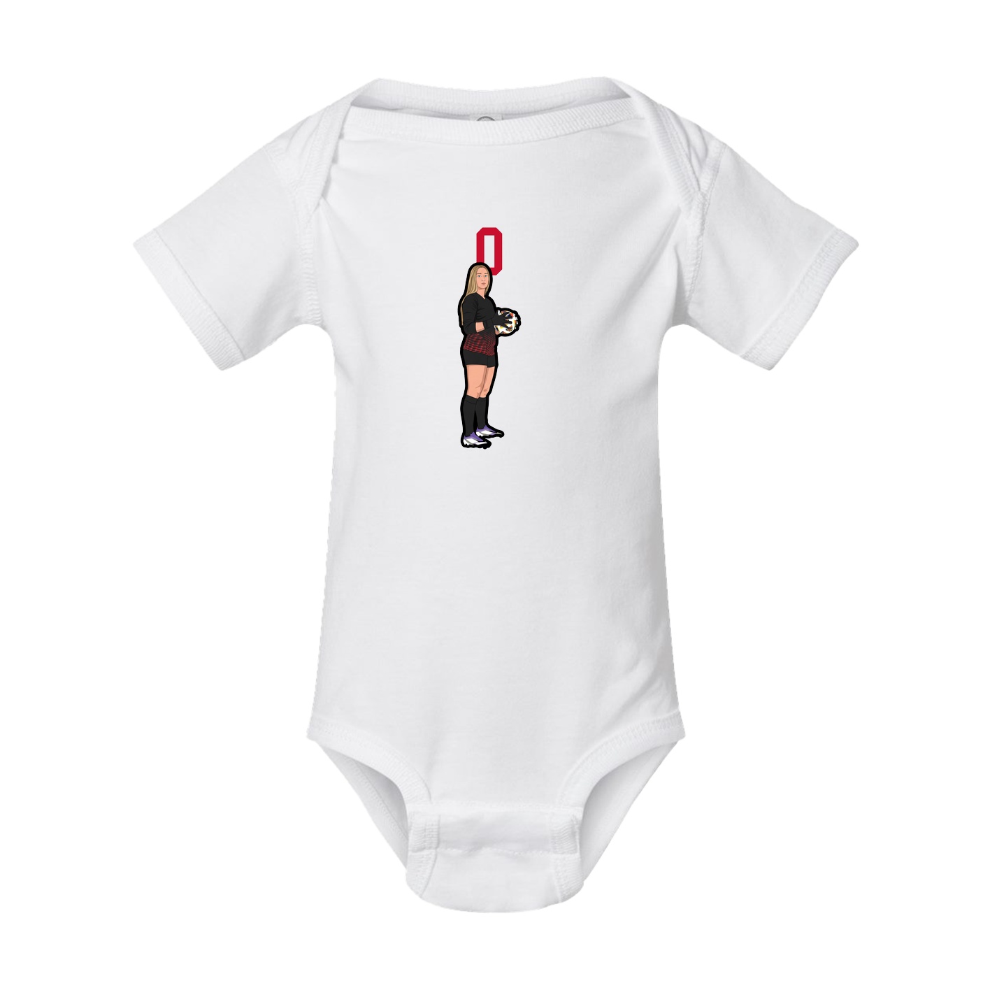 Baby Onesie — Number Top in White