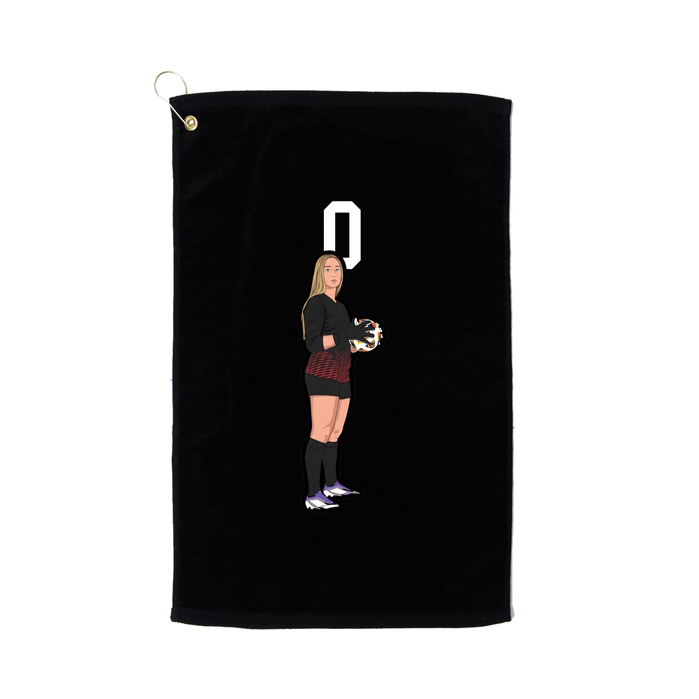 Golf Towel — Number Top in Black