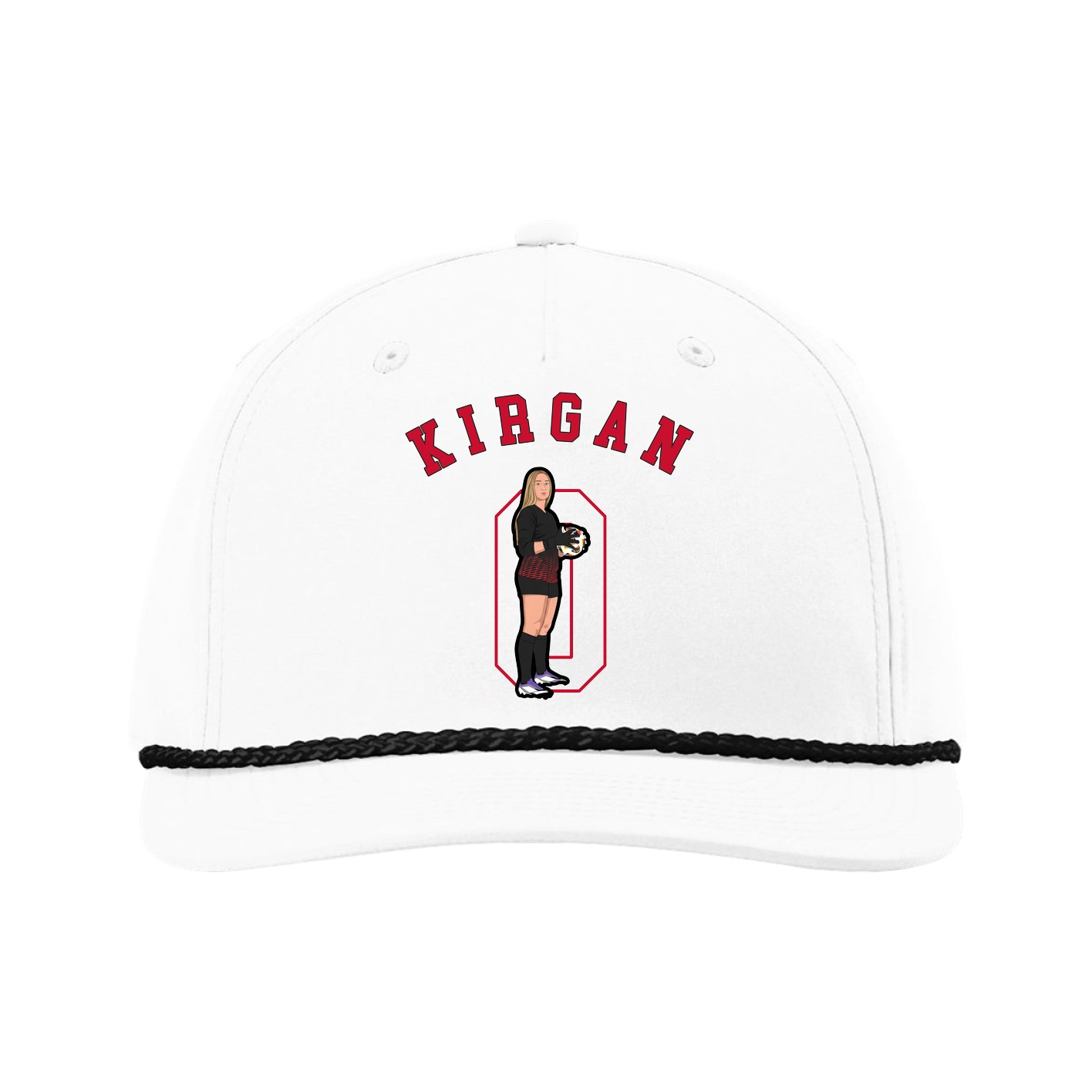 Five-Panel Classic Rope Cap — Shirsey Arch in White