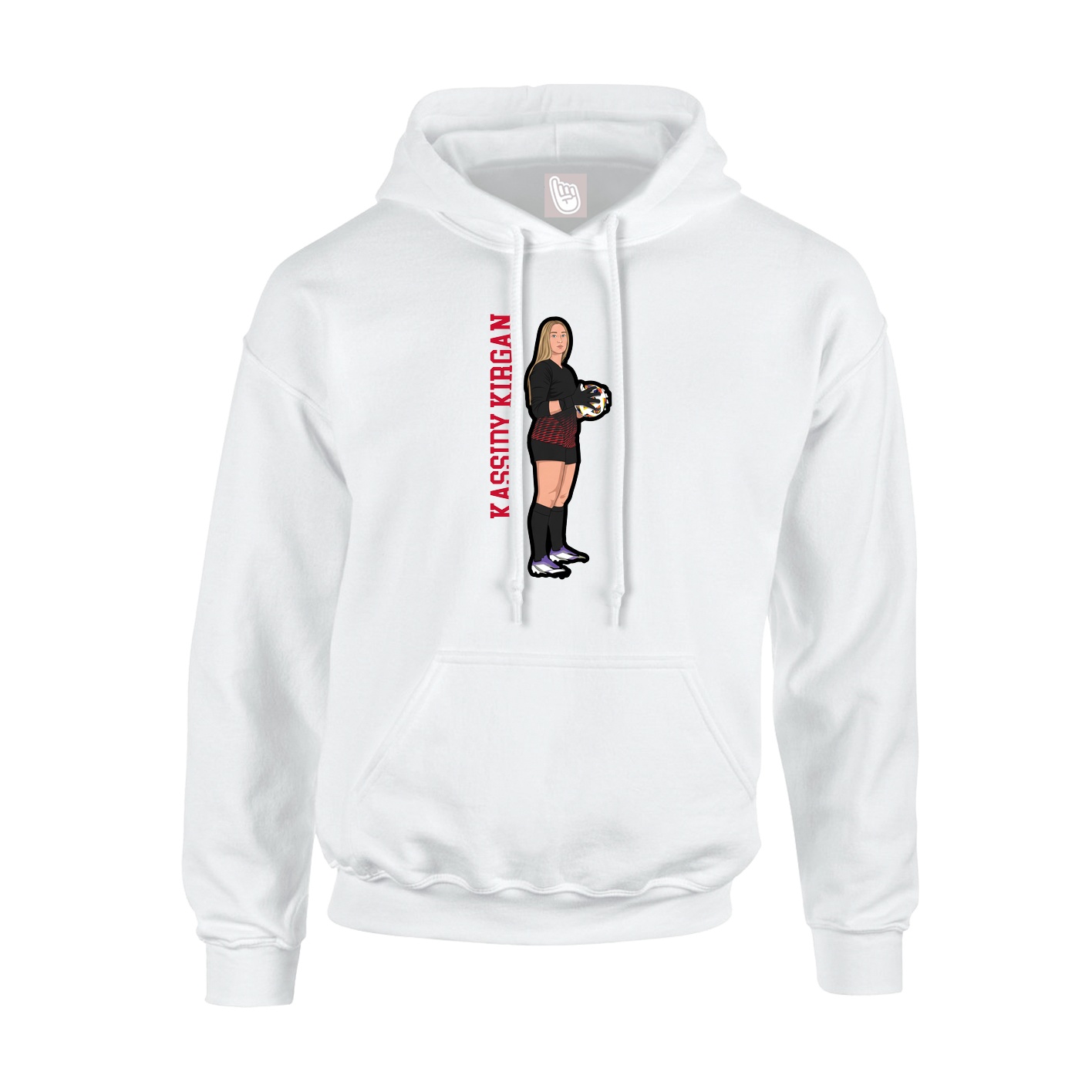 Hoodie — Name Vertical in White