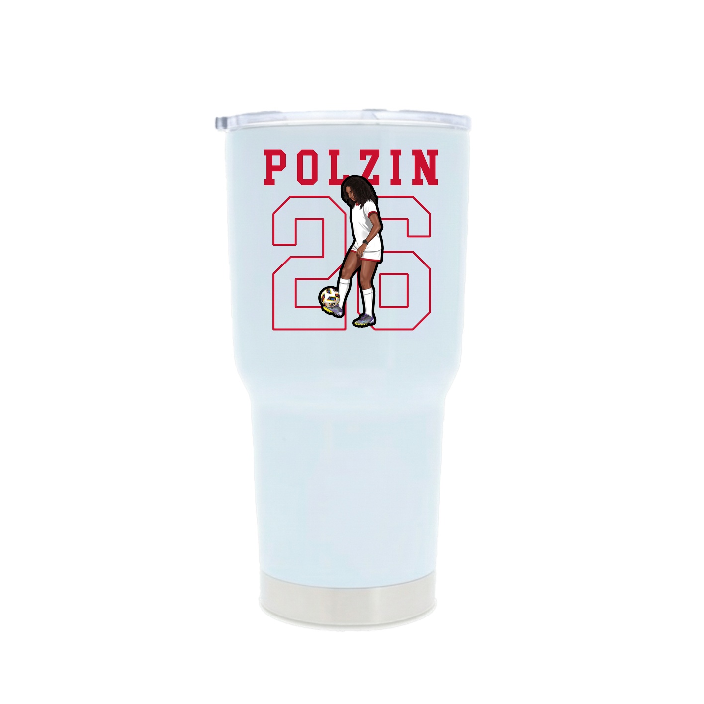 30oz Stainless Steel Tumbler — Shirsey in White