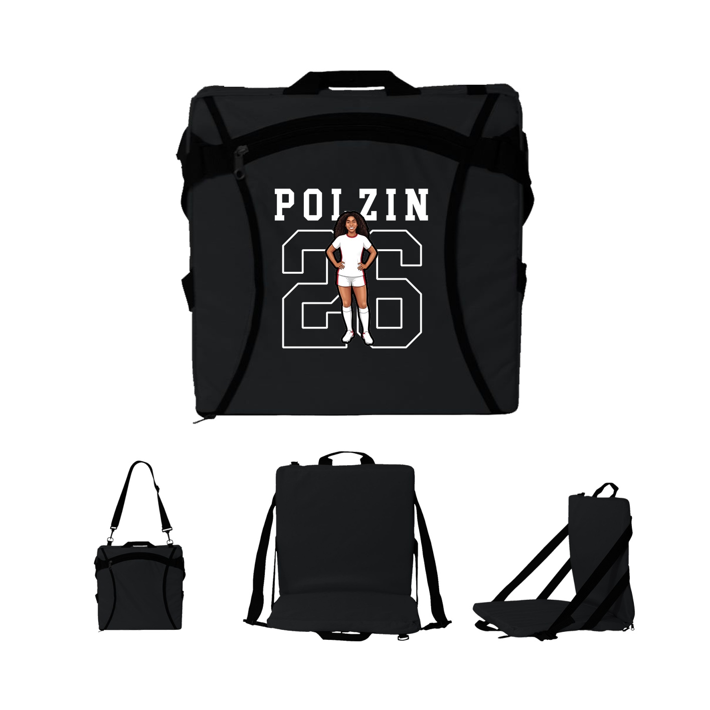 Folding Stadium Seat — Shirsey in Black
