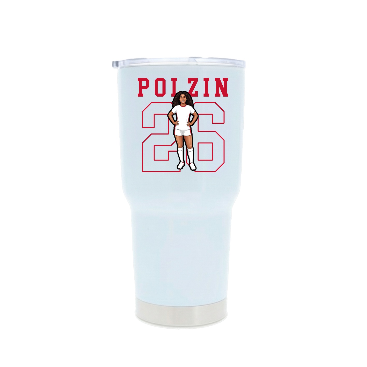 30oz Stainless Steel Tumbler — Shirsey in White