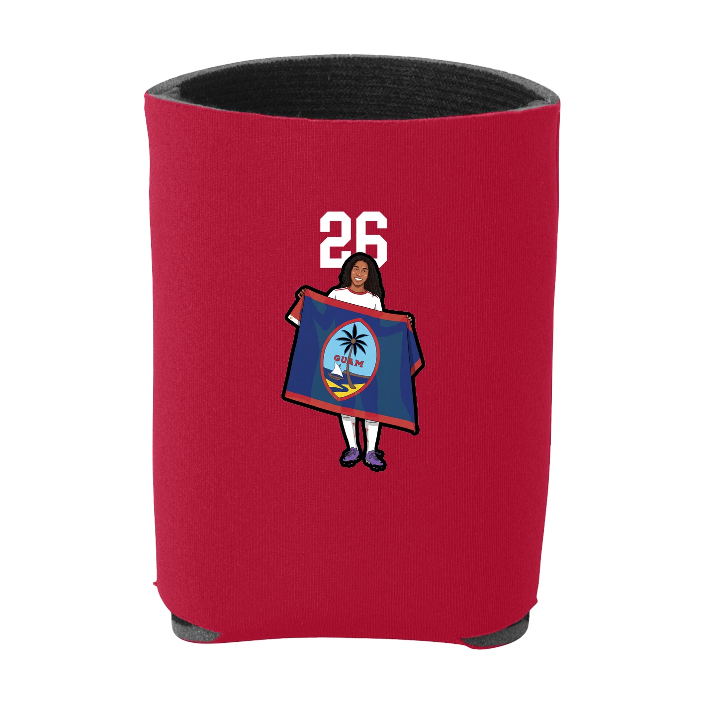 Can Holder — Number Top in Red