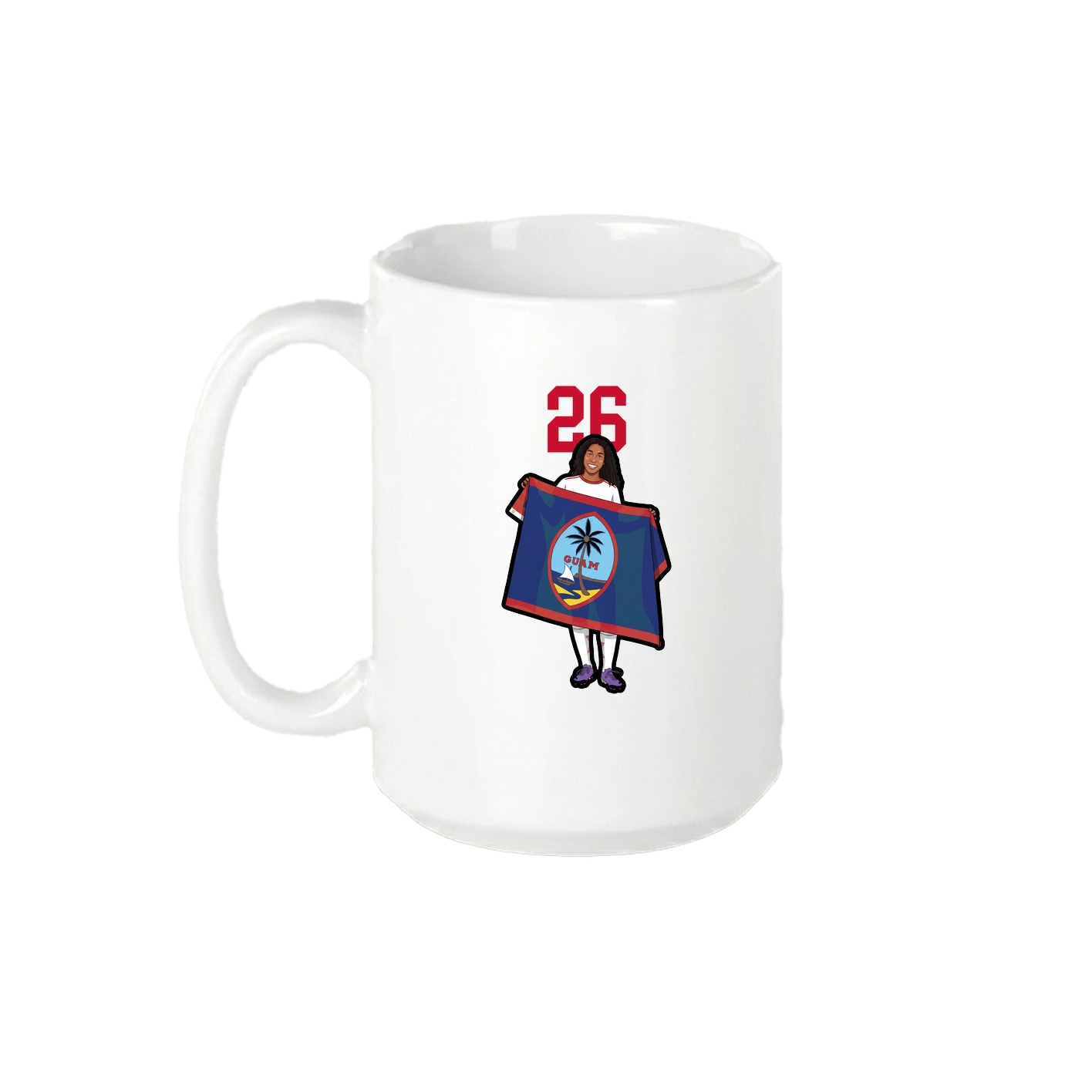 15oz Coffee Mug — Number Top in White