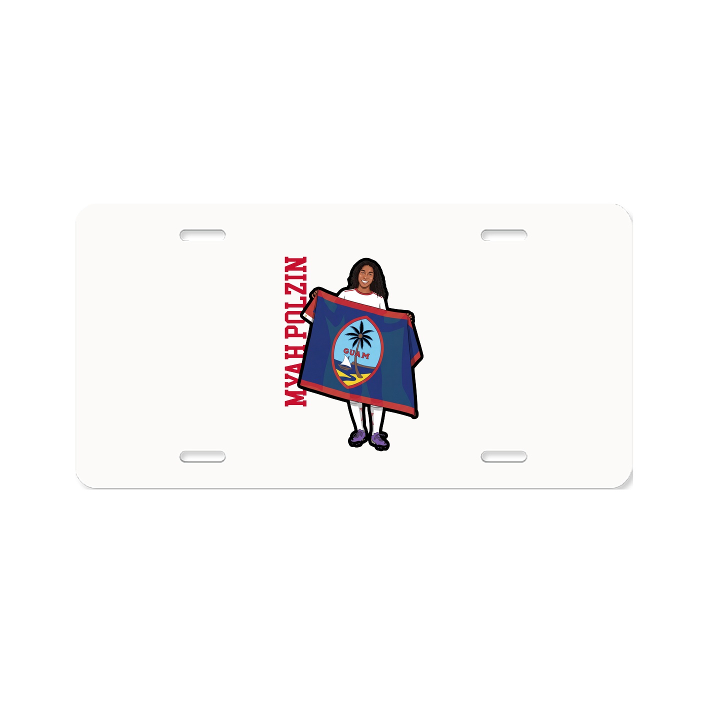 License Plate — Name Vertical in Classic