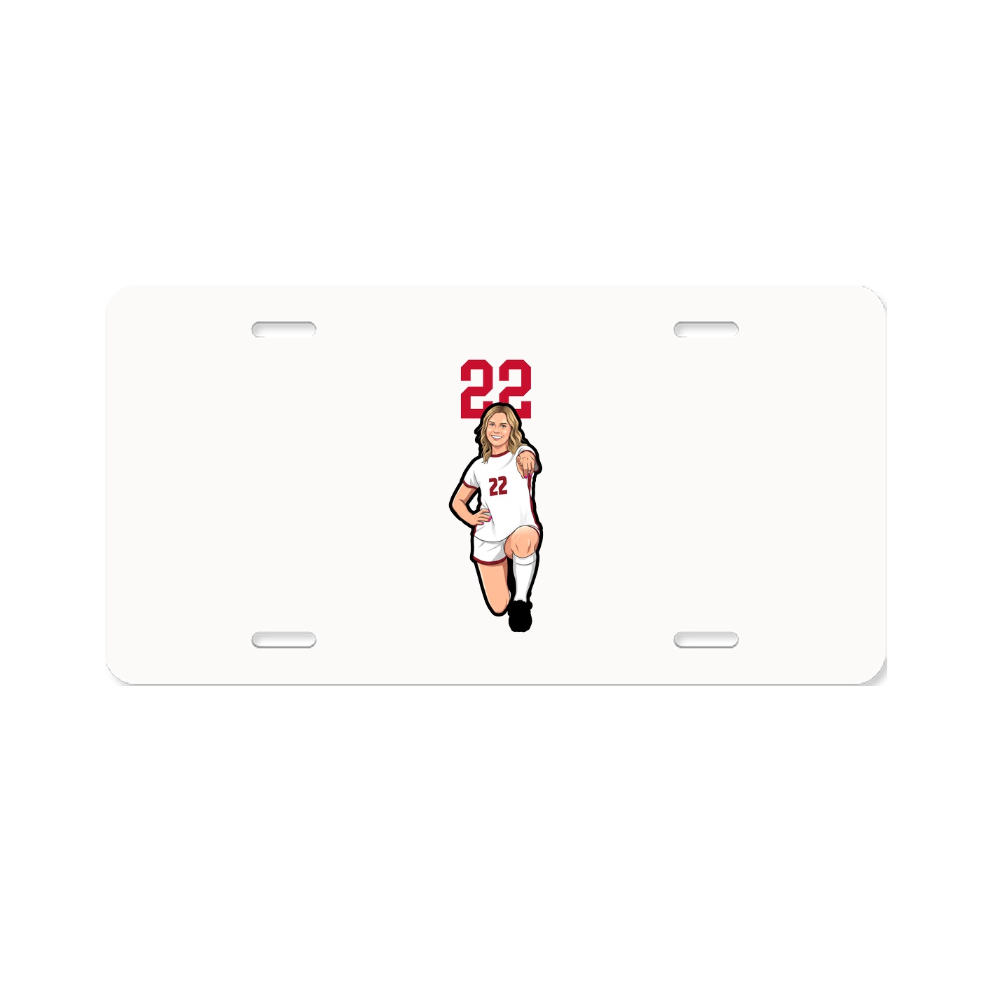License Plate — Number Top in Classic