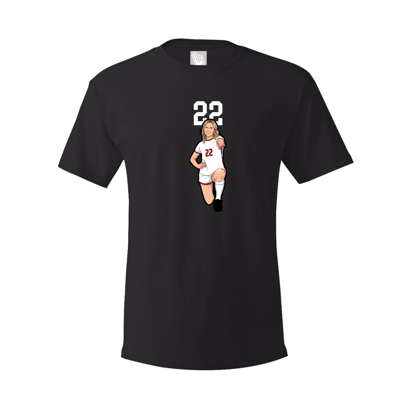 Youth Tee — Number Top in Black