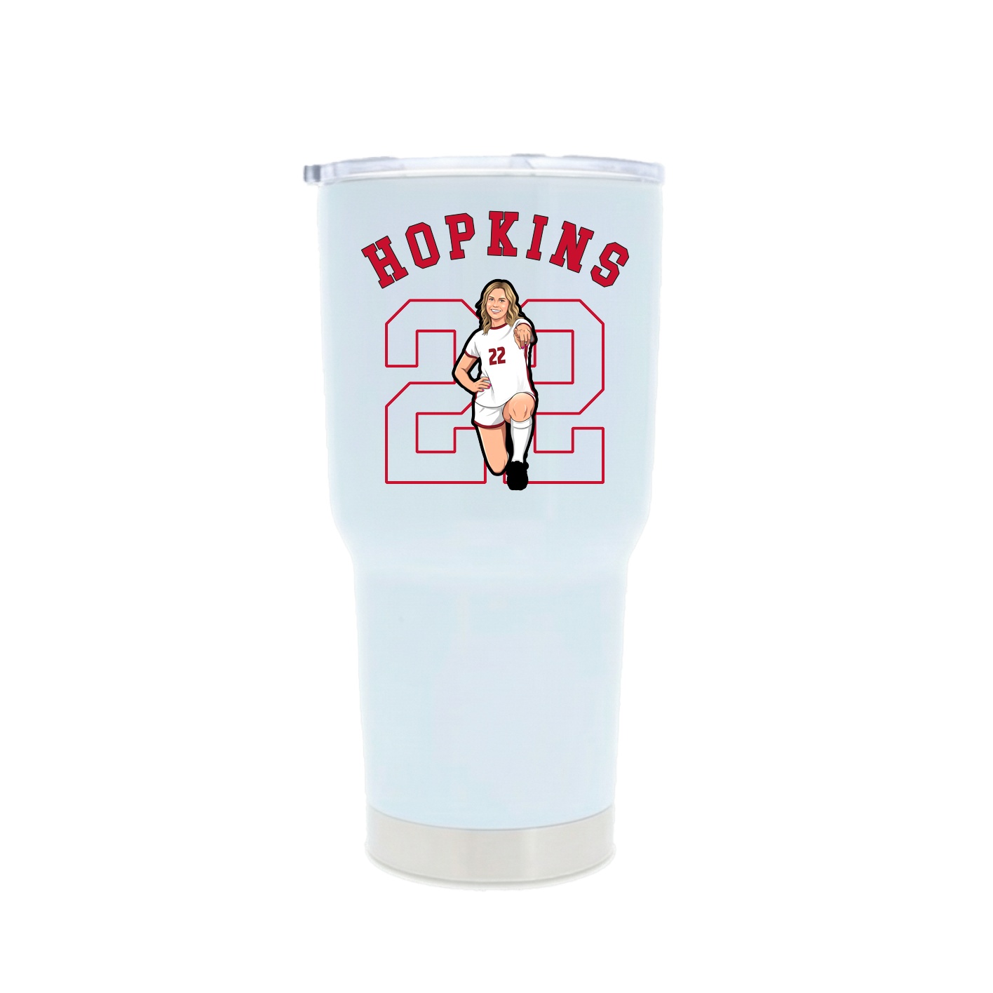 30oz Stainless Steel Tumbler — Shirsey Arch in White