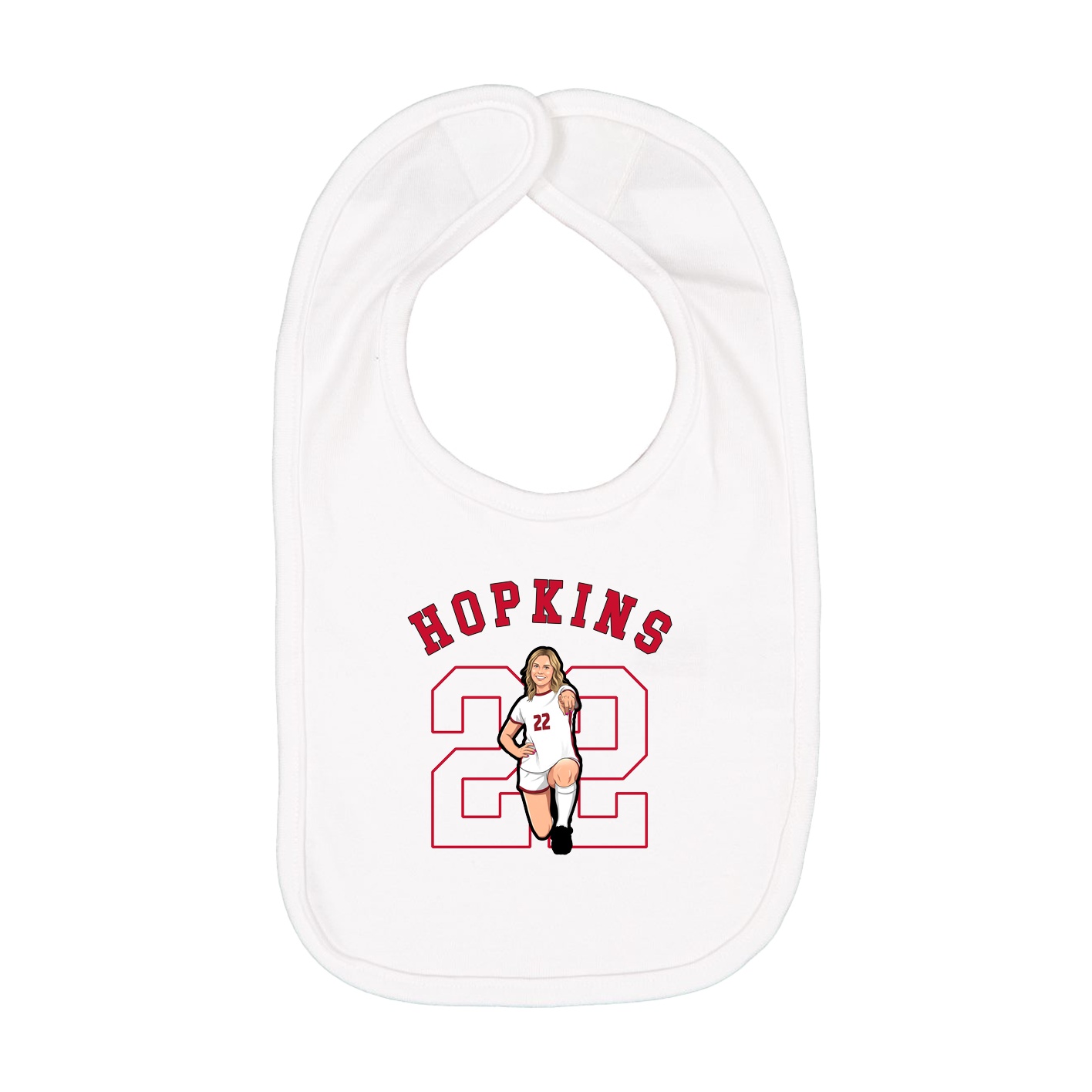 Infant Bib — Shirsey Arch in White