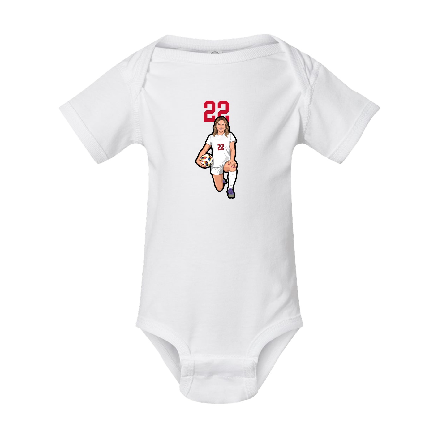 Baby Onesie — Number Top in White