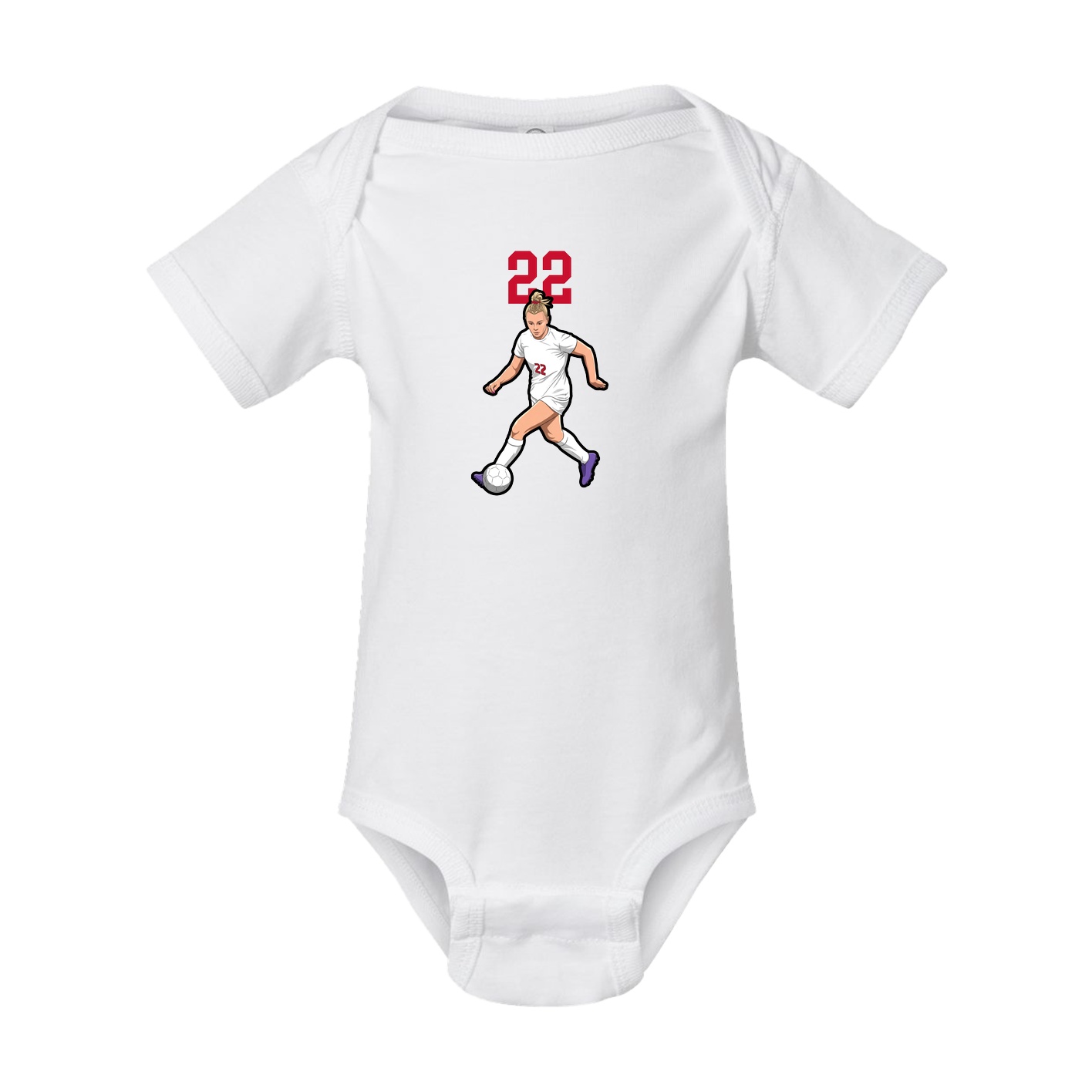Baby Onesie — Number Top in White