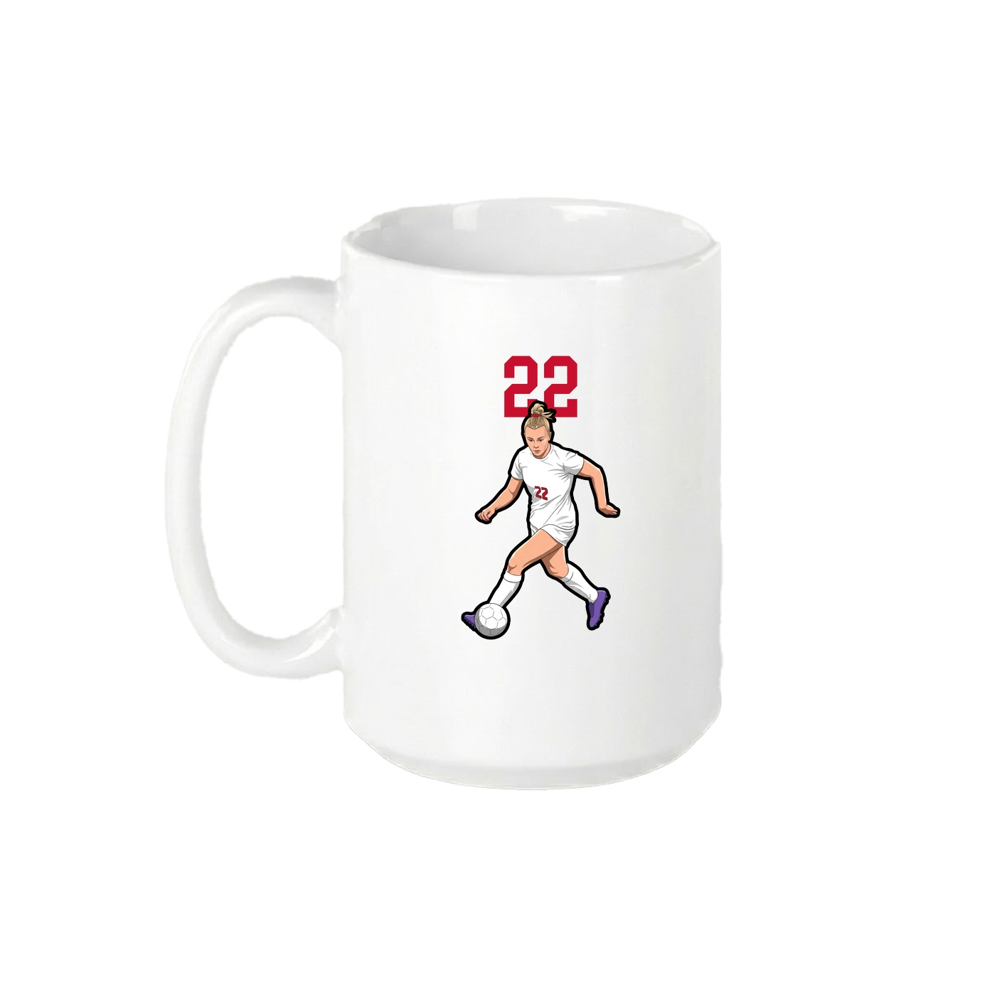 15oz Coffee Mug — Number Top in White