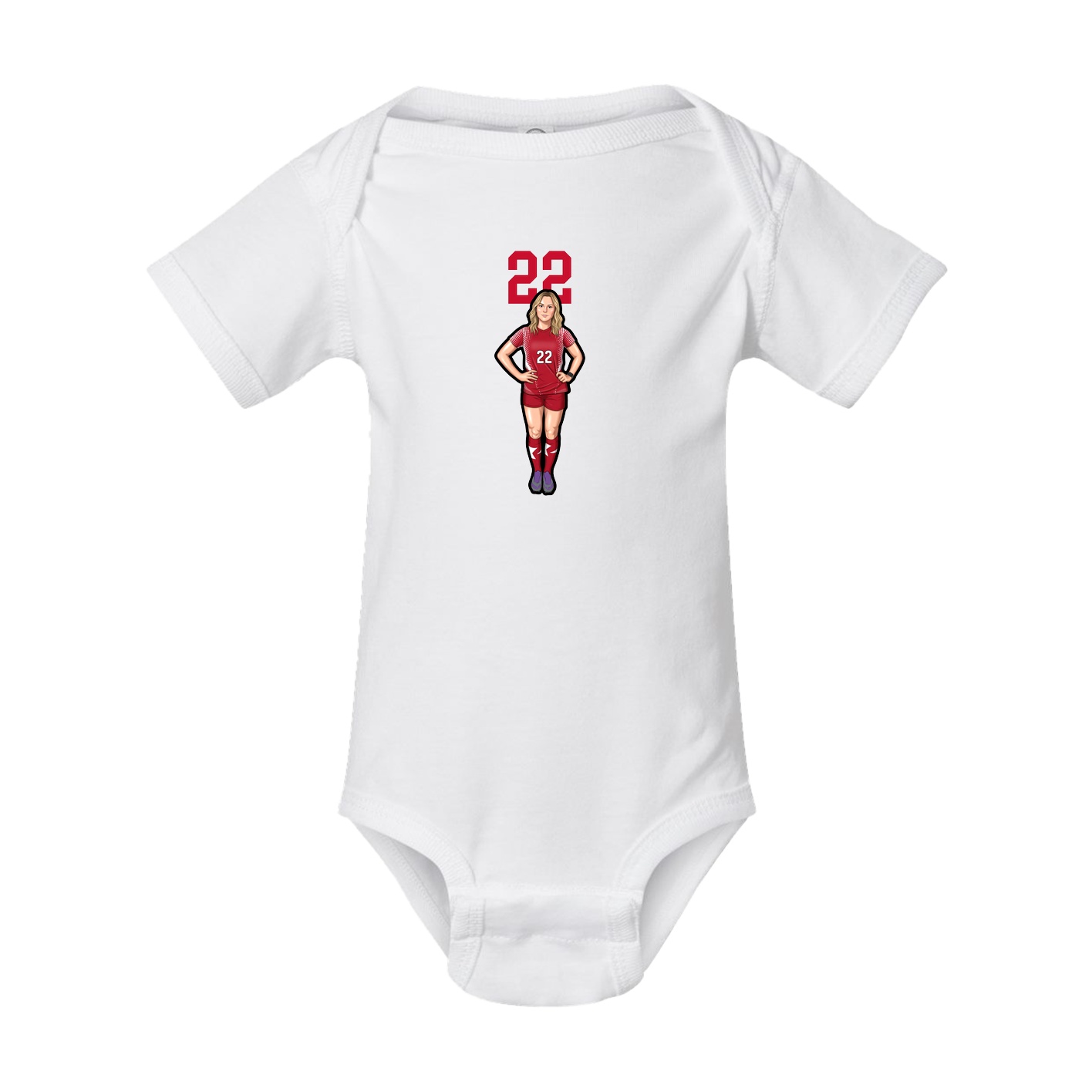 Baby Onesie — Number Top in White