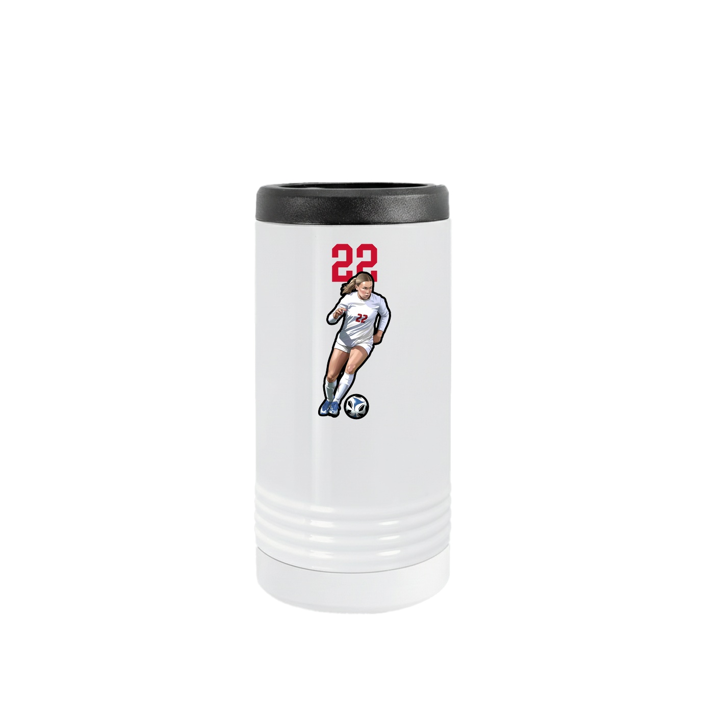 Slim Beverage Holder — Number Top in White