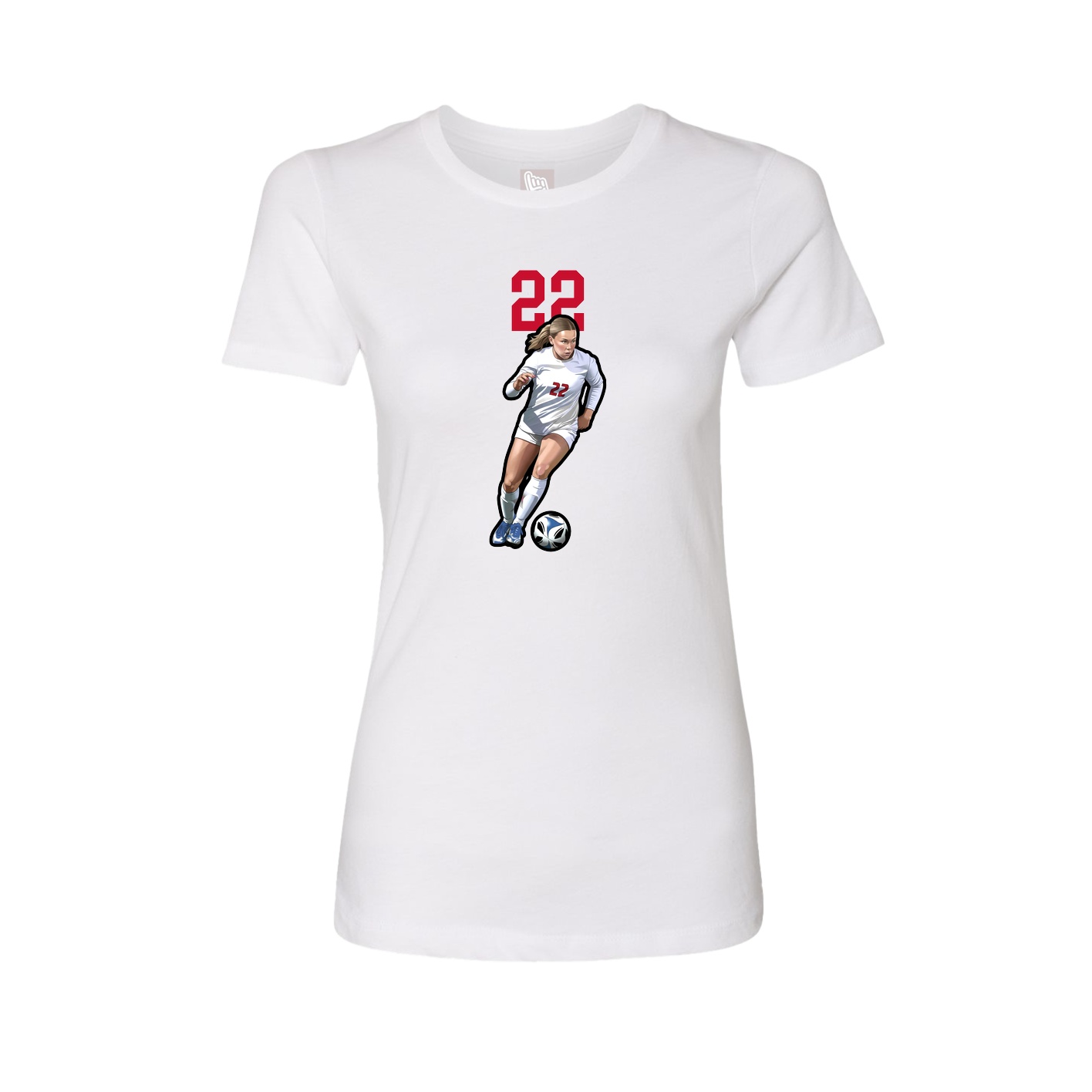 Womens Tee — Number Top in White