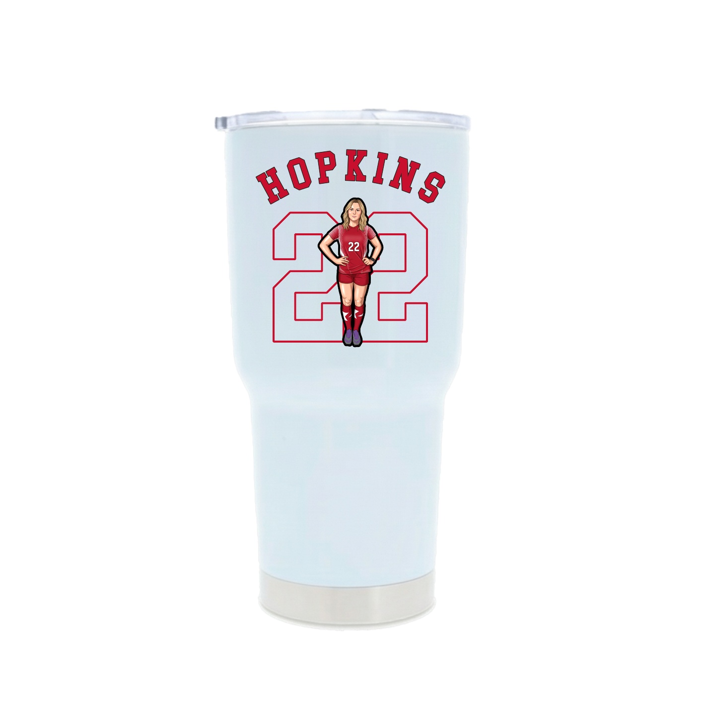 30oz Stainless Steel Tumbler — Shirsey Arch in White