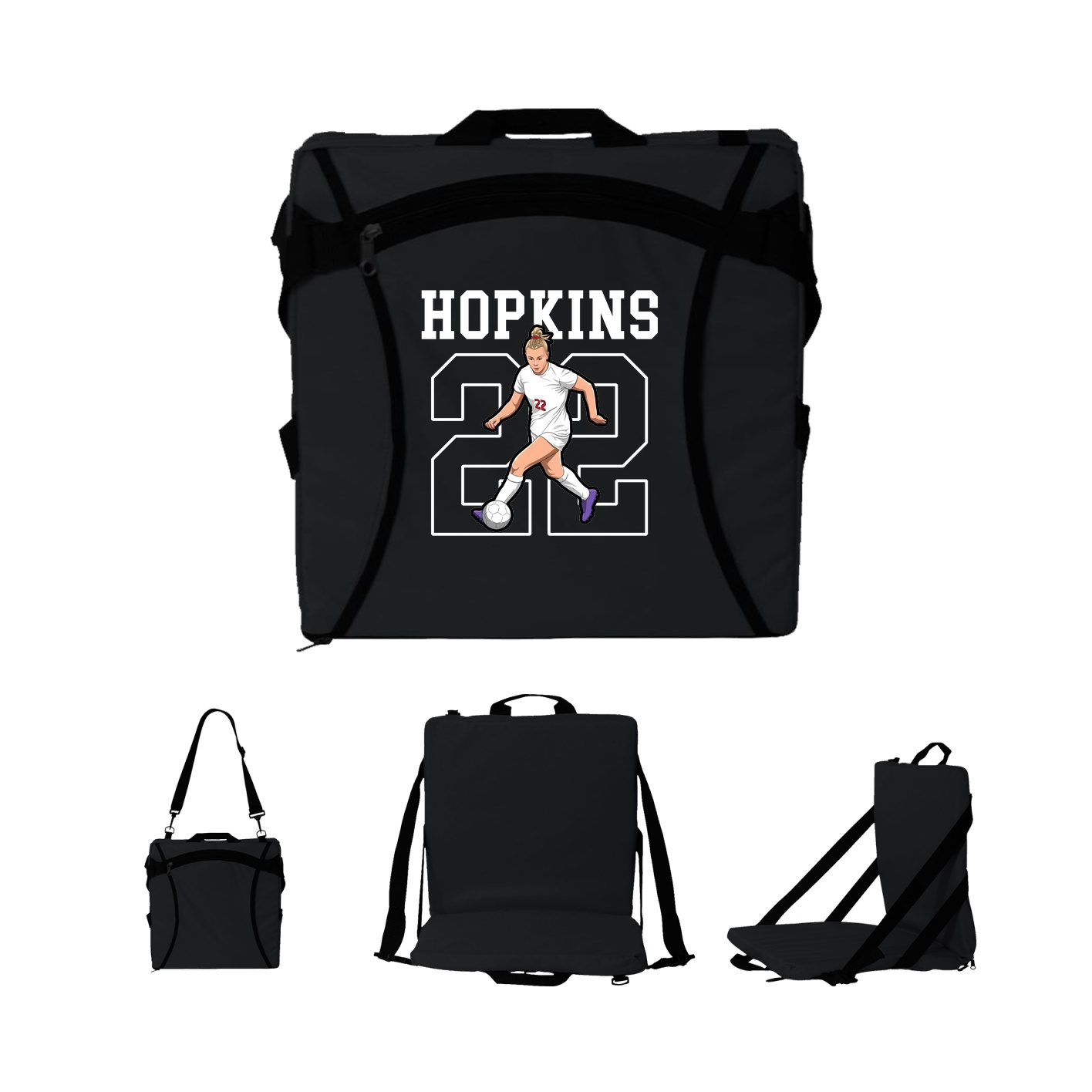 Folding Stadium Seat — Shirsey in Black