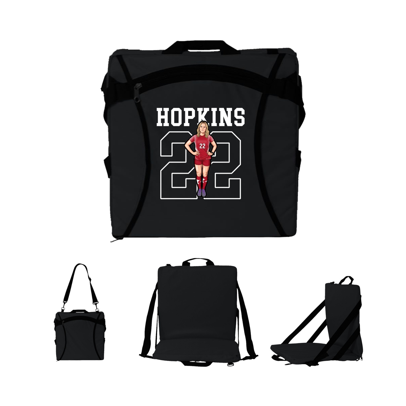 Folding Stadium Seat — Shirsey in Black