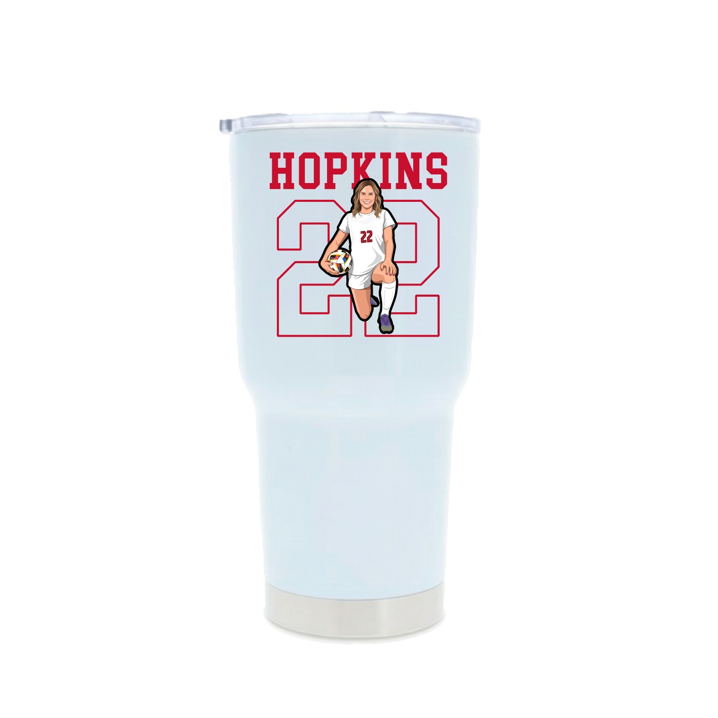 30oz Stainless Steel Tumbler — Shirsey in White