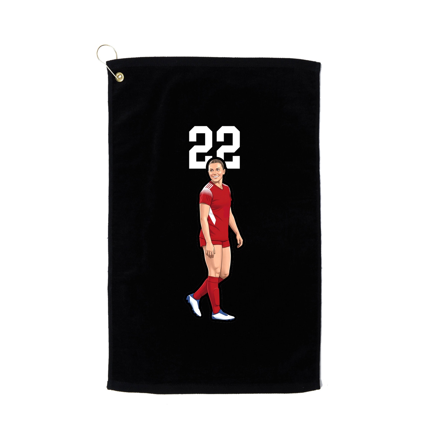 Golf Towel — Number Top in Black