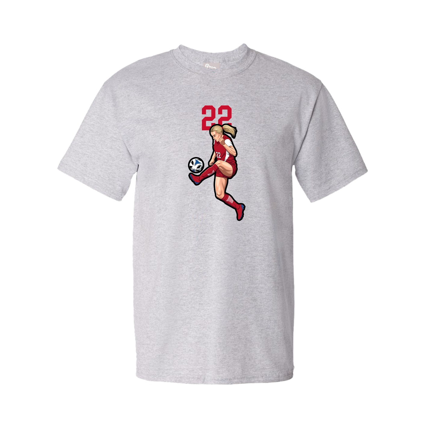 Youth Tee — Number Top in Grey