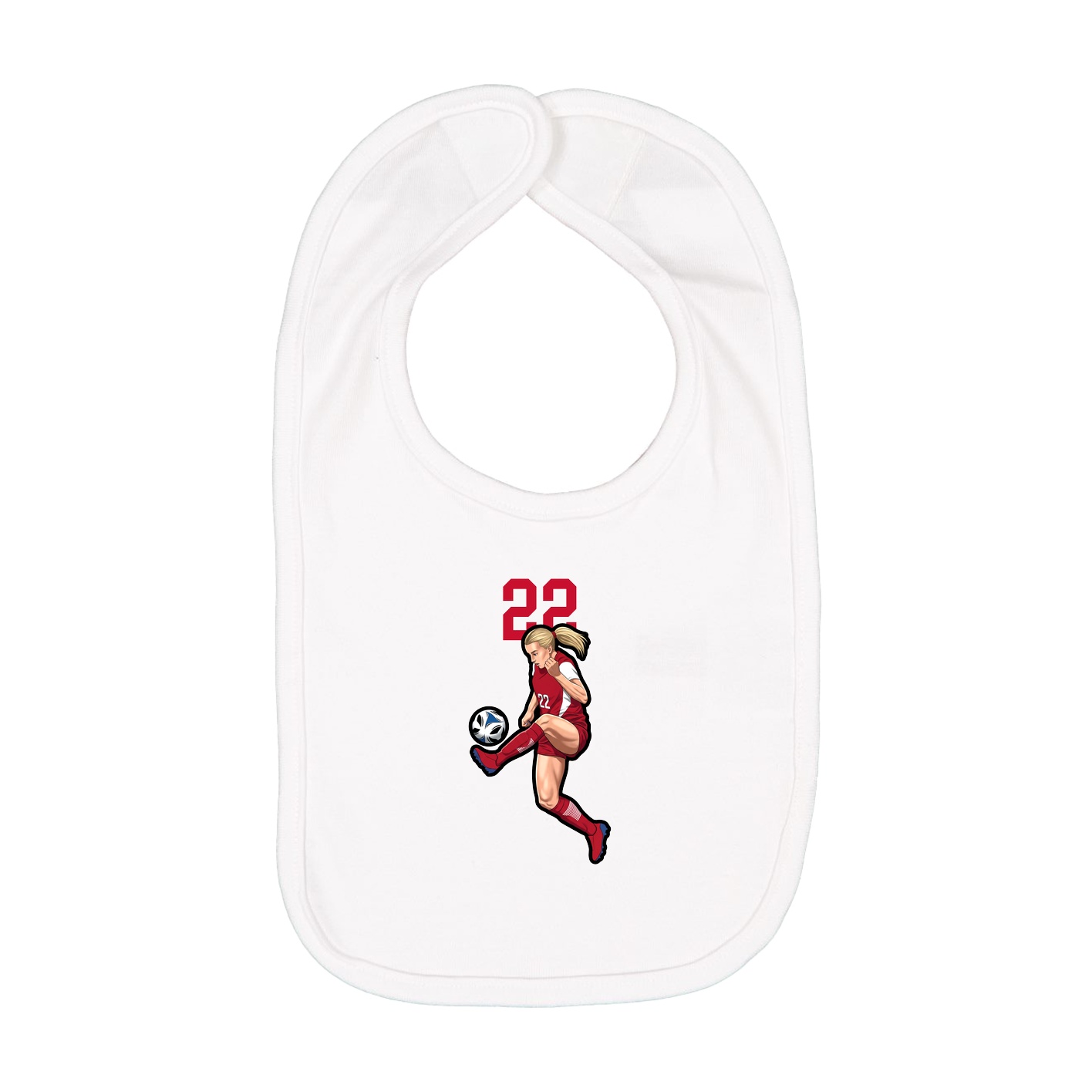 Infant Bib — Number Top in White