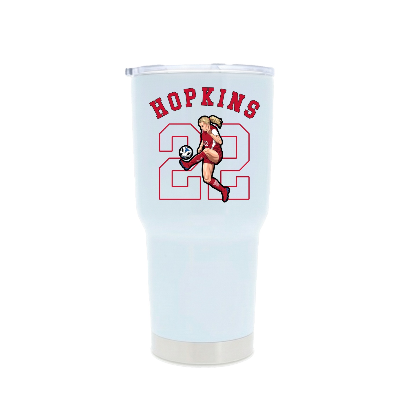 30oz Stainless Steel Tumbler — Shirsey Arch in White