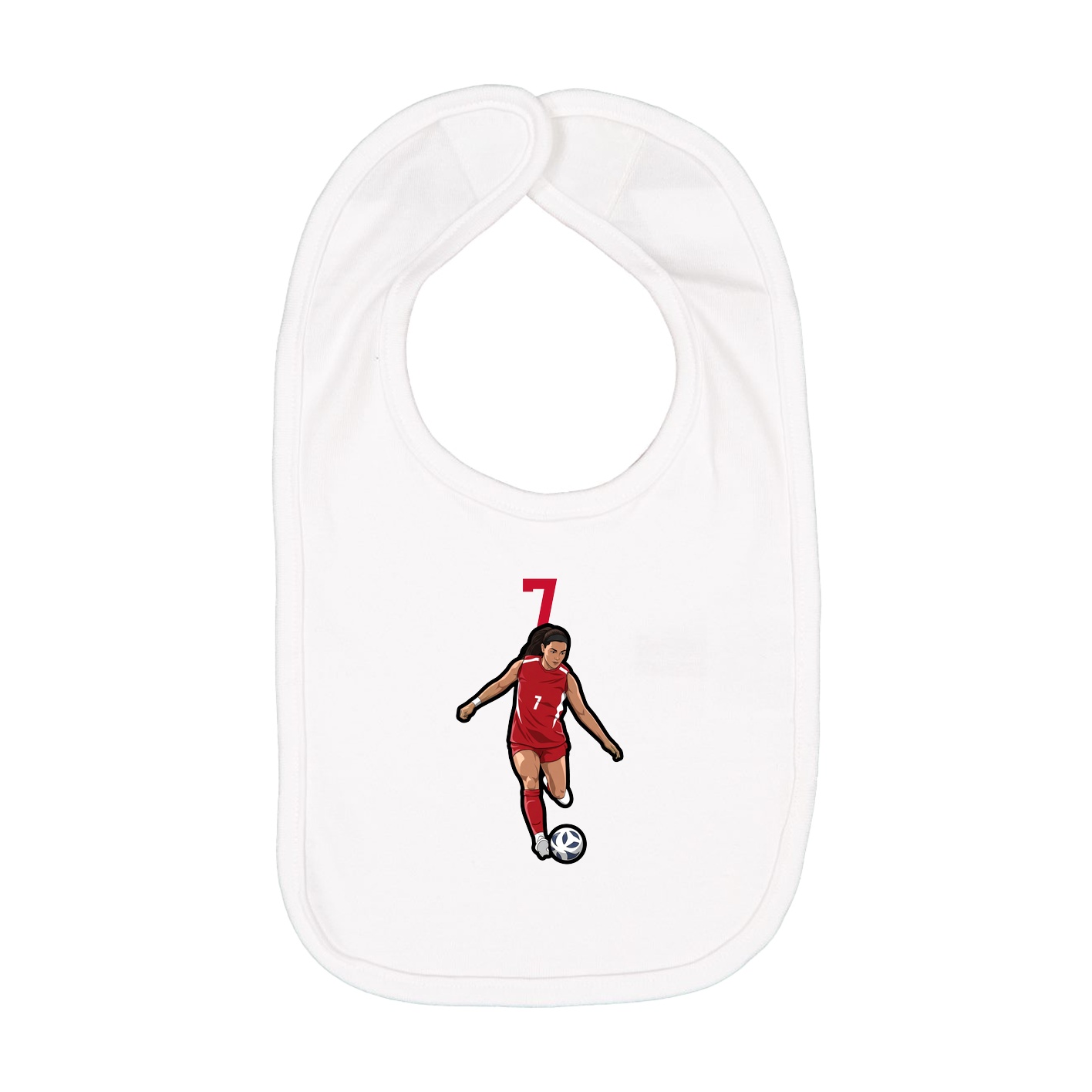 Infant Bib — Number Top in White