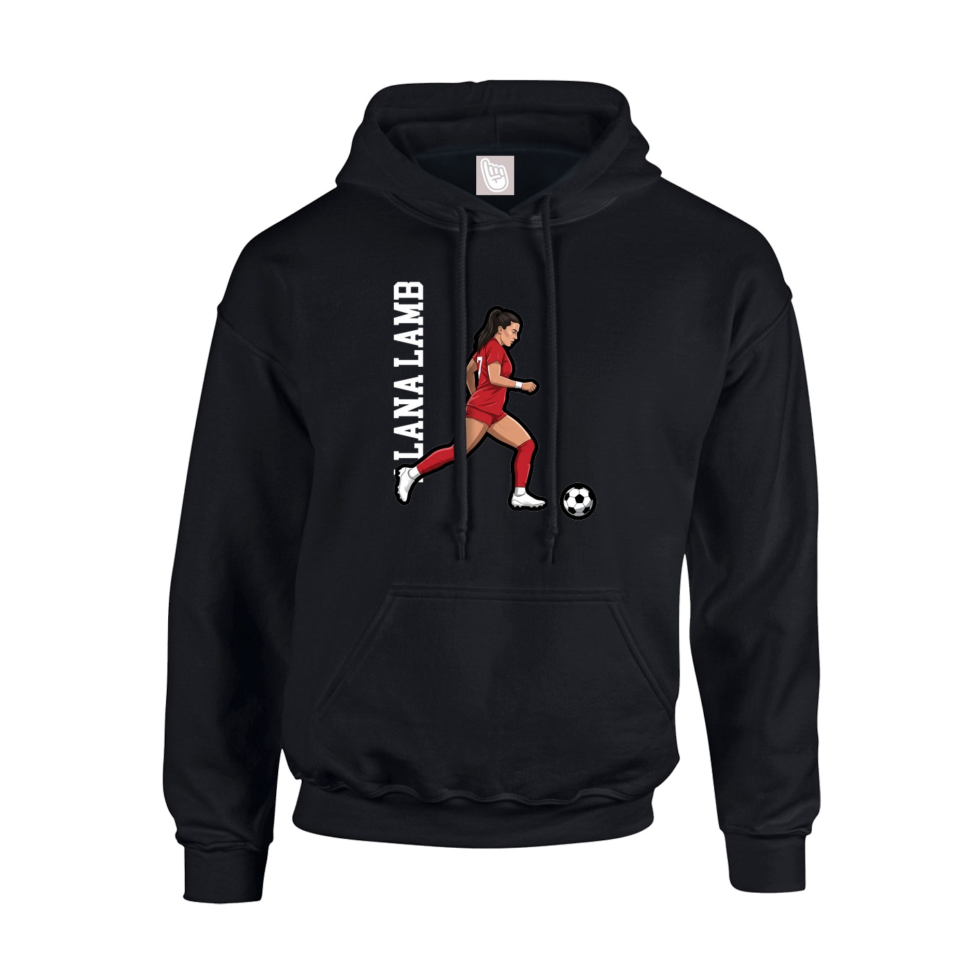 Youth Hoodie — Name Vertical in Black