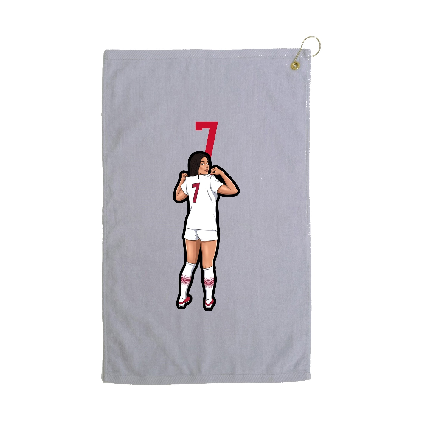 Golf Towel — Number Top in Grey