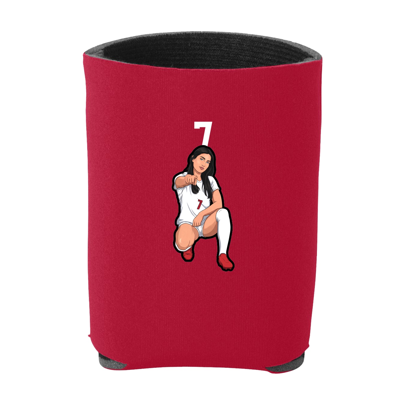 Can Holder — Number Top in Red
